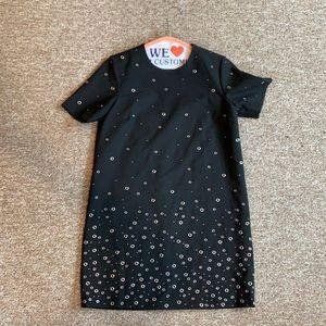 Black dress with metal circles